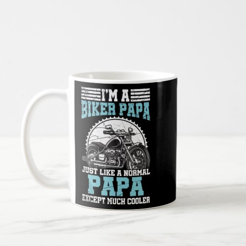 Funny Papa Motorcycle Biker Retirement Gift Retire Coffee Mug