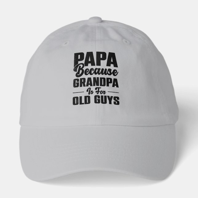 Funny PaPa word art Grandpa  Hat (Front)