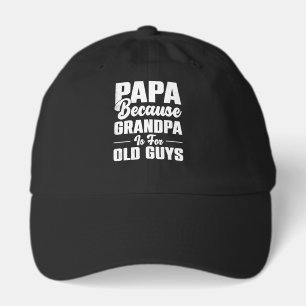 Funny PaPa word art Grandpa  Hat