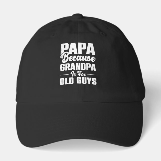 Funny PaPa word art Grandpa  Hat (Front)