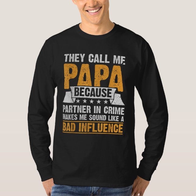 Funny PapaGrandpa Papi Papaw From Grandkids Papa T-Shirt (Front)