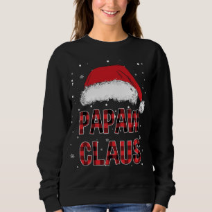 Funny Papaw Claus Red Plaid Christmas Family Pjs M Sweatshirt