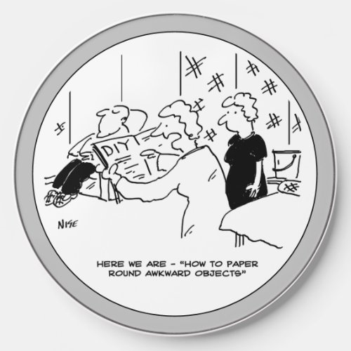 Funny Papering Round Awkward Objects Cartoon Wireless Charger