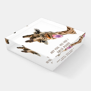 Funny Paperweight Gift Playful Giraffe Custom Text