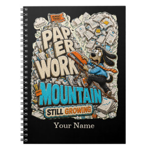 Funny Paperwork Mountain Personalized Shirt, Custo Notebook
