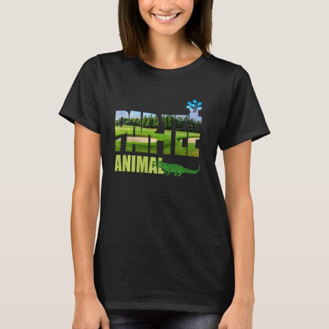Funny Par Tee Animal Beautiful Golf Course Scene G (Front)