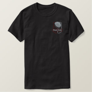 Funny Par-Tee Golf Ball Logo Embroidered T-Shirt