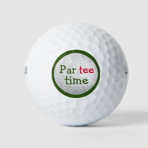 Funny Par Tee Time Golf Balls