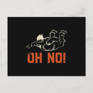 Funny Parachuting Holiday Postcard