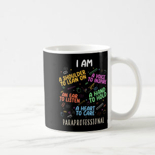 Funny Paraeducator Heart To Care Paraprofessional Coffee Mug