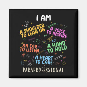 Funny Paraeducator Heart To Care Paraprofessional Magnet