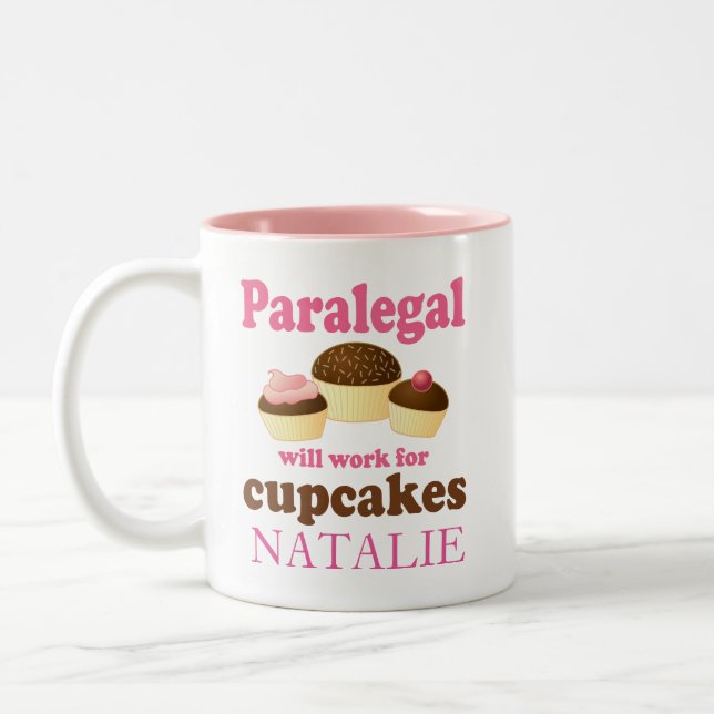 Funny Paralegal Office Gift Personalized Mug (Left)