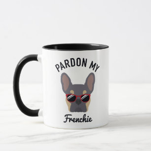 Funny Pardon my Frenchie Lilac Tan French Bulldog Mug