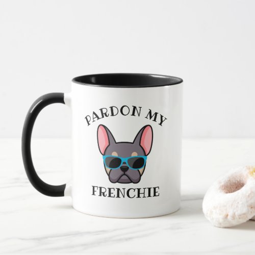 Funny Pardon my Frenchie Lilac Tan French Bulldog Mug