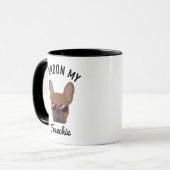 Funny Pardon my Frenchie Red Fawn French Bulldog Mug (Front Left)
