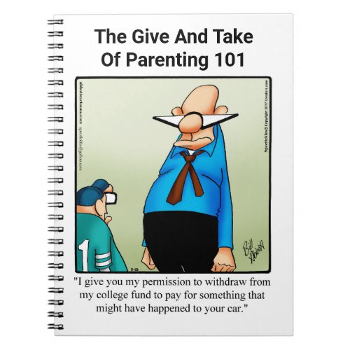 Funny Parenting Humor Notebook