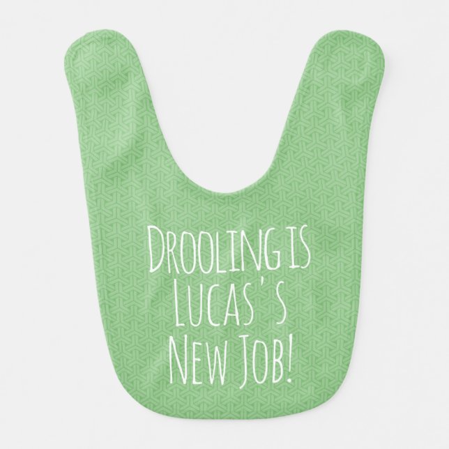 Funny Parenting Jokes with Bishamon-kikkou pattern Baby Bib (Front)
