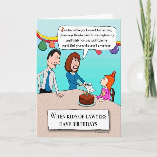 Funny Parents Are Lawyers Birthday Card