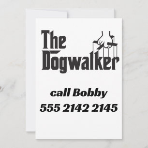 Funny Parody Dog Walker Trainer Sitter Invitation