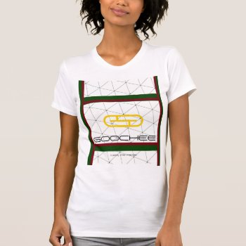 Funny Parody Fake Designer Brand "goochee" T-shirt by vicesandverses at Zazzle