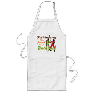 Funny Parranderos in de Backyard Long Apron