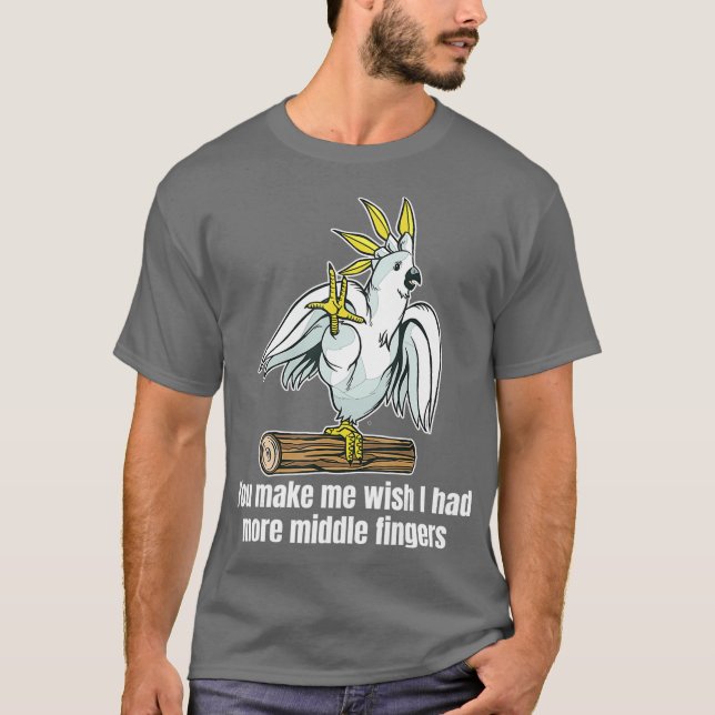 Funny Parrot Cockatoo Inappropriate T-Shirt (Front)