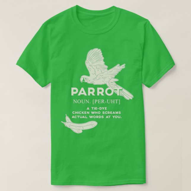 Funny Parrot Definition Bird Lover A T-Shirt (Design Front)