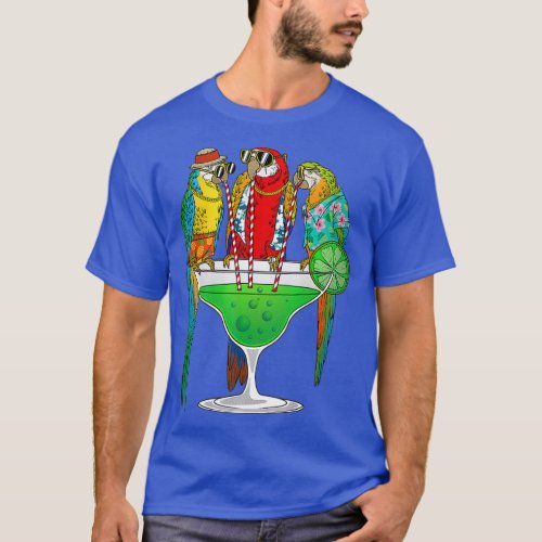 Funny Parrot Hawaiian Margarita Gift For Men T_Shirt