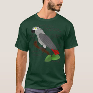Funny Parrot Lover Gift Anatomy Of An African T-Shirt