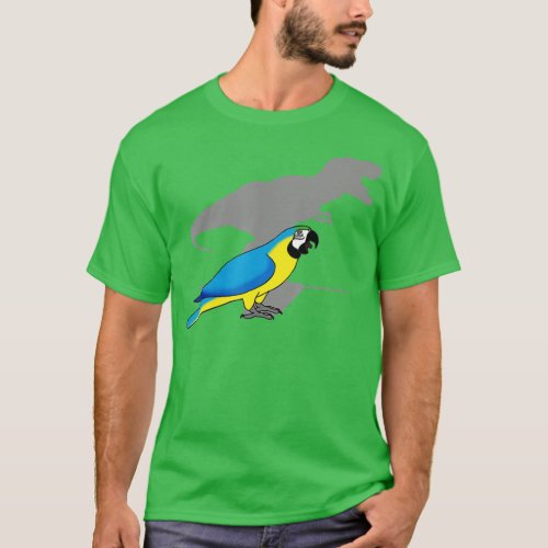 Funny parrot rex Yellow Blue Ara Macaw  T_Shirt