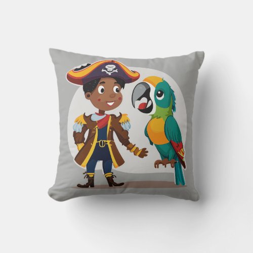 Funny parrot  throw pillow
