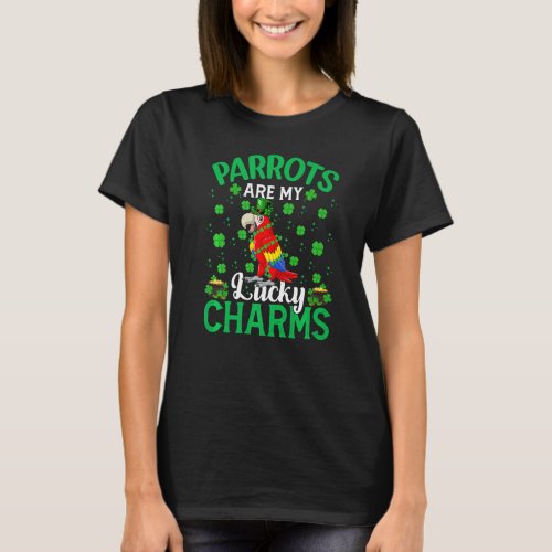 Funny Parrots Are My Lucky Charms Parrot St Patric T_Shirt