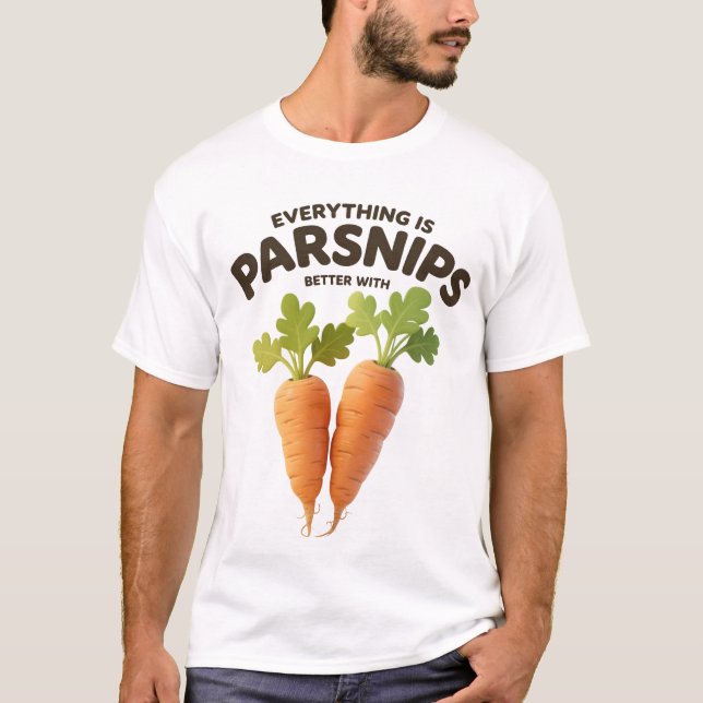  Funny Parsnip Shirt - Vegetable Lover Gift Tee (Front)