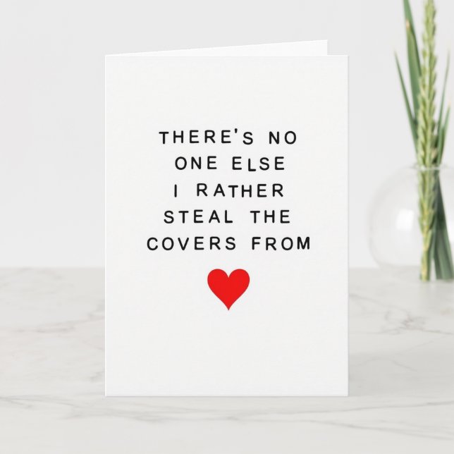 Funny Partner Cover Thief Love Card (Front)