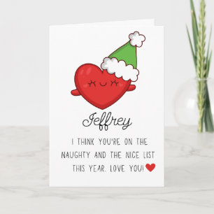 Funny Partner Name Merry Christmas Holiday Card
