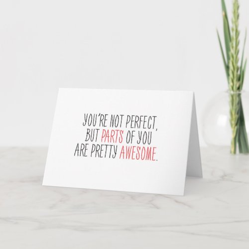 Funny Parts of You Are Awesome Holiday Card