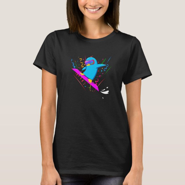 Funny Party Animal Sunglasses Antarctic Snowboard  T-Shirt (Front)