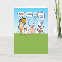 Funny Party Animals Advice for Anniversary Card
