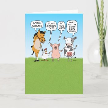 Funny Party Animals Advice For Anniversary Card by chuckink at Zazzle