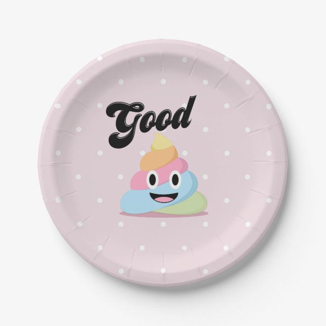 Funny Party Emoji Paper Plate (Front)