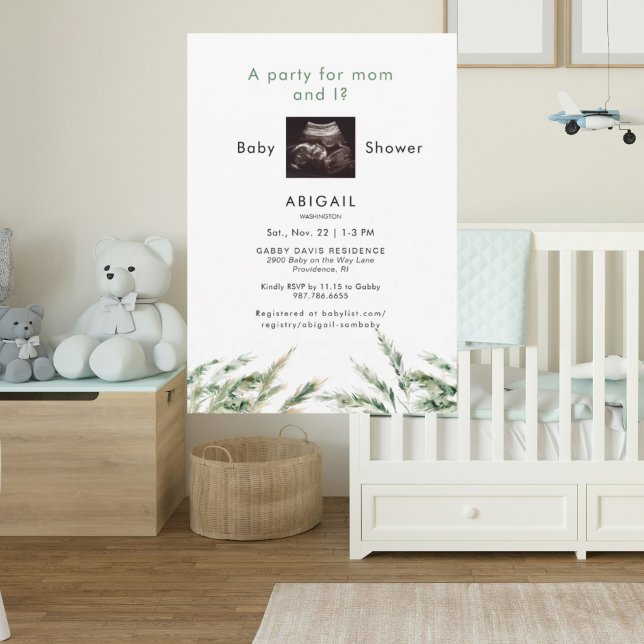 Funny Party for Mom and I? Ultrasound Baby Shower Invitation (Creator Uploaded)