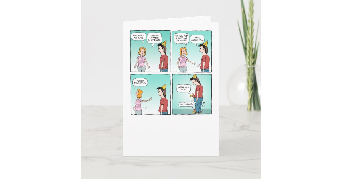 Funny Party in My Pants Birthday Card | Zazzle.com