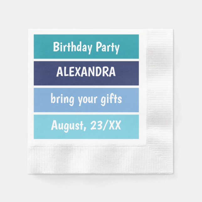 Funny Party Invitation Napkins (Front)