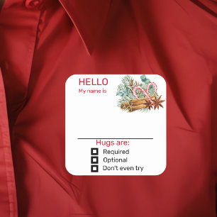 Funny Party Name Tag Badge Christmas