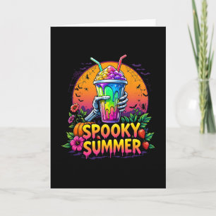 Funny Party Spooky Summer Drinks Summerween Vibes Card