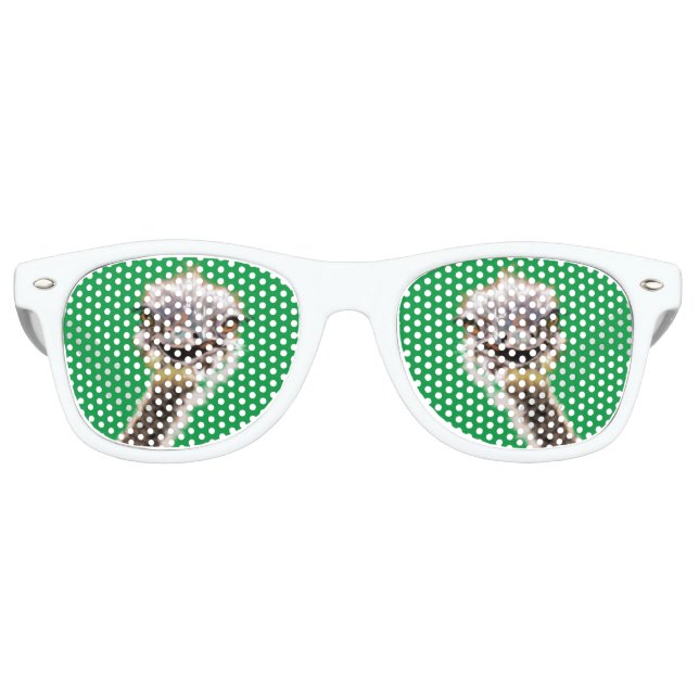 Funny Party Sunglasses Happy Ostrich Smile (Front)