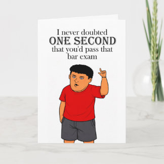 funny pass the bar exam congratulations card