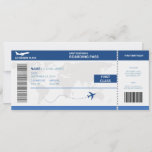 Funny passport, boarding pass ticket 1st birthday invitation