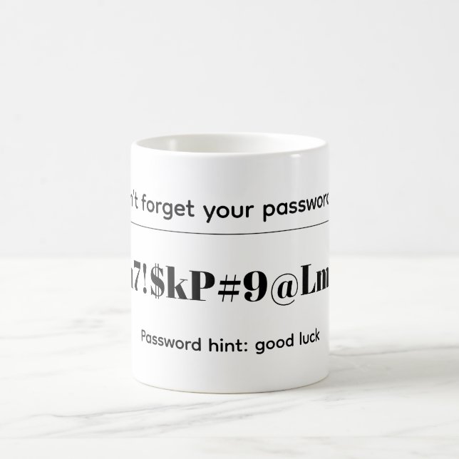 Funny Password Coffee Mug (Center)