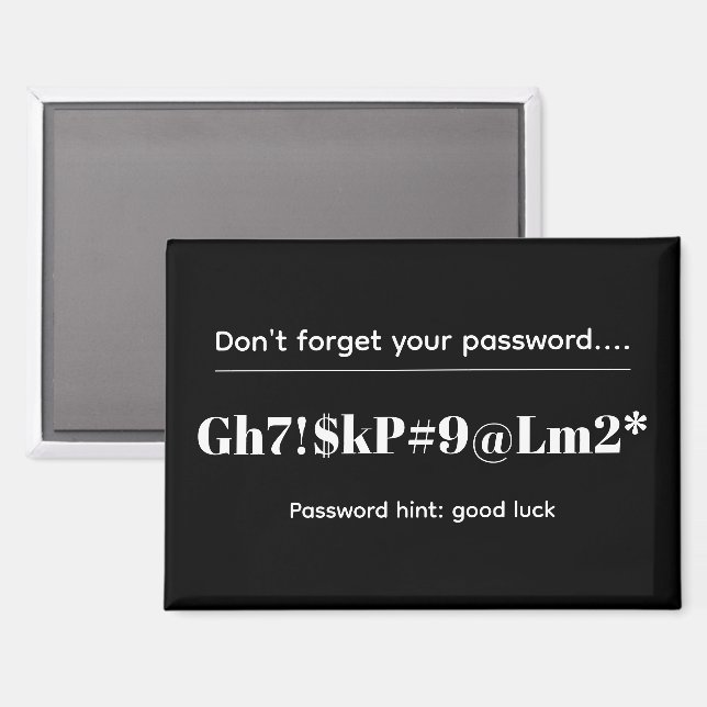 Funny Password Magnet (Front/Back)